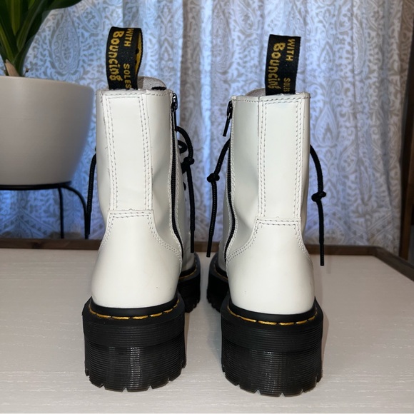 Dr. Martens White Jadon Platform Boots - Picture 4 of 8
